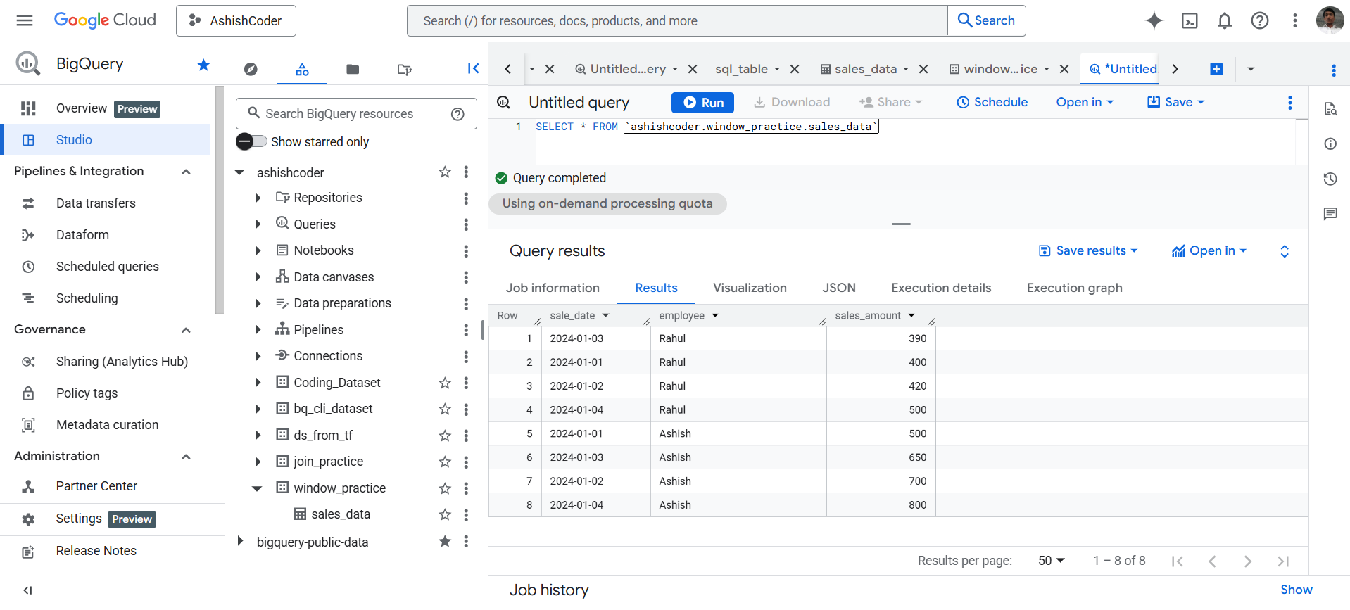 FIRST_VALUE Function in BigQuery