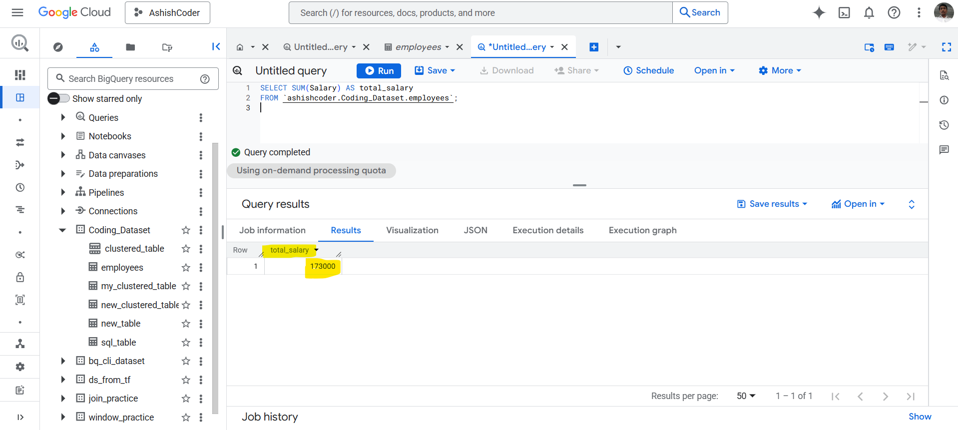 Sum function in BigQuery