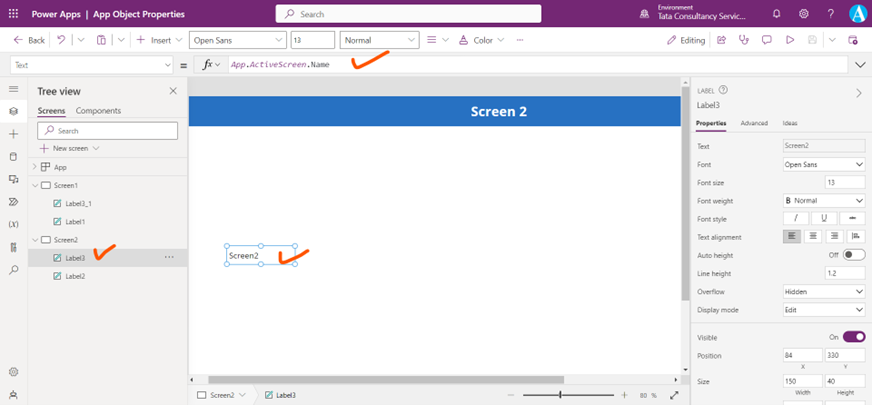 ActiveScreen property of App object in Power App ActiveScreen property of App object in Power App