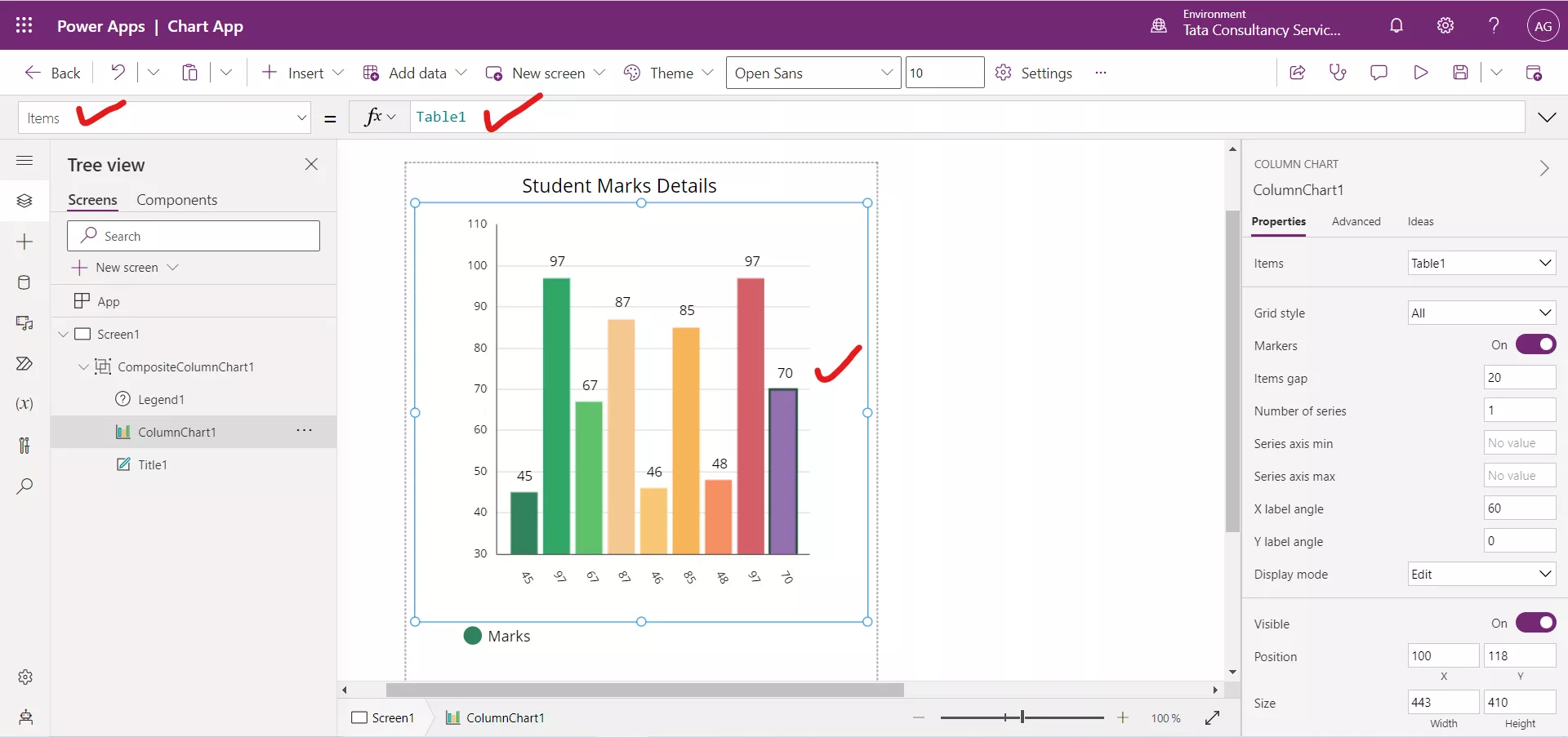 Column chart in Power Apps Column chart in Power Apps