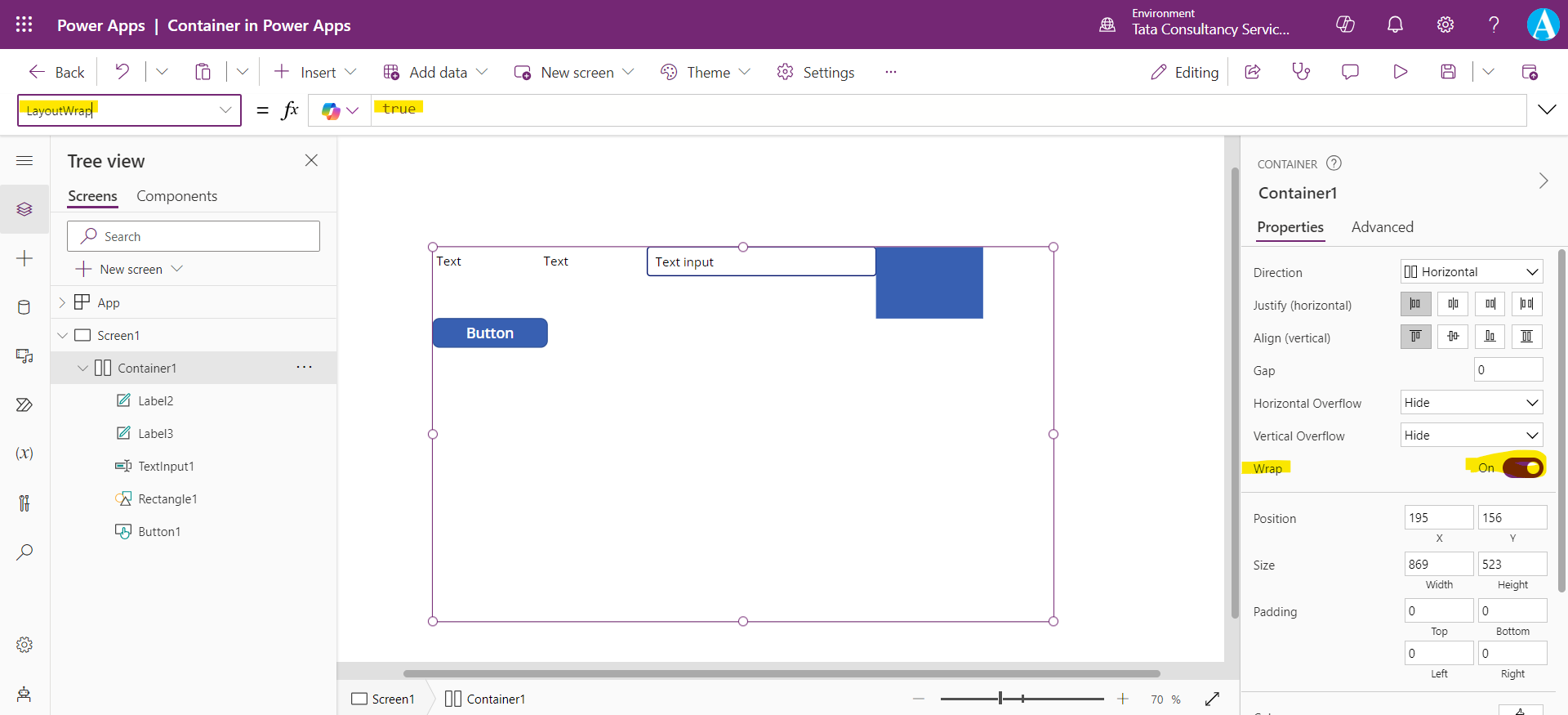 Containers in Power Apps Containers in Power Apps