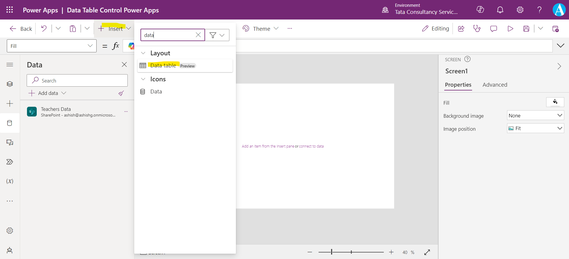 Data Table control in Power Apps Data Table control in Power Apps