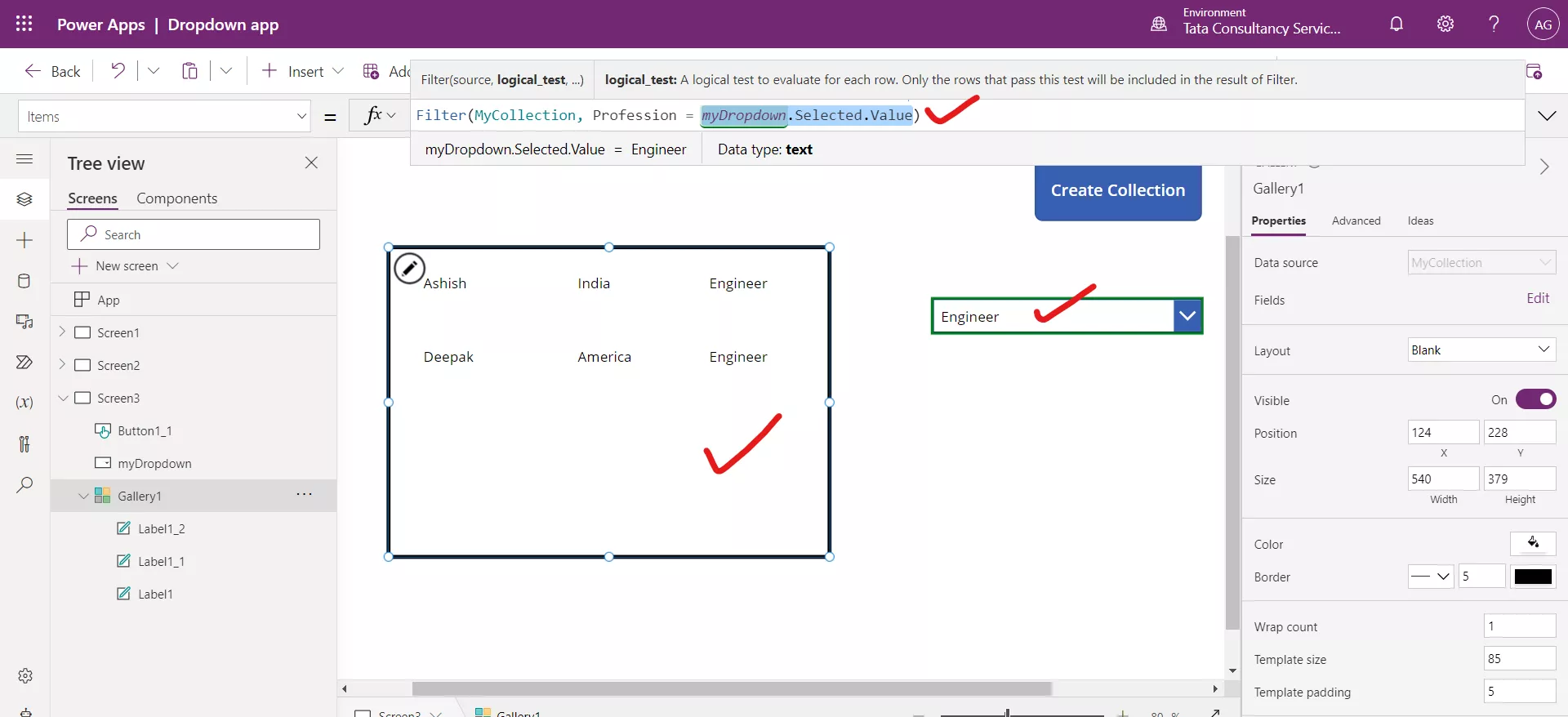 Dropdown control in Canvas Power Apps Dropdown control in Canvas Power Apps