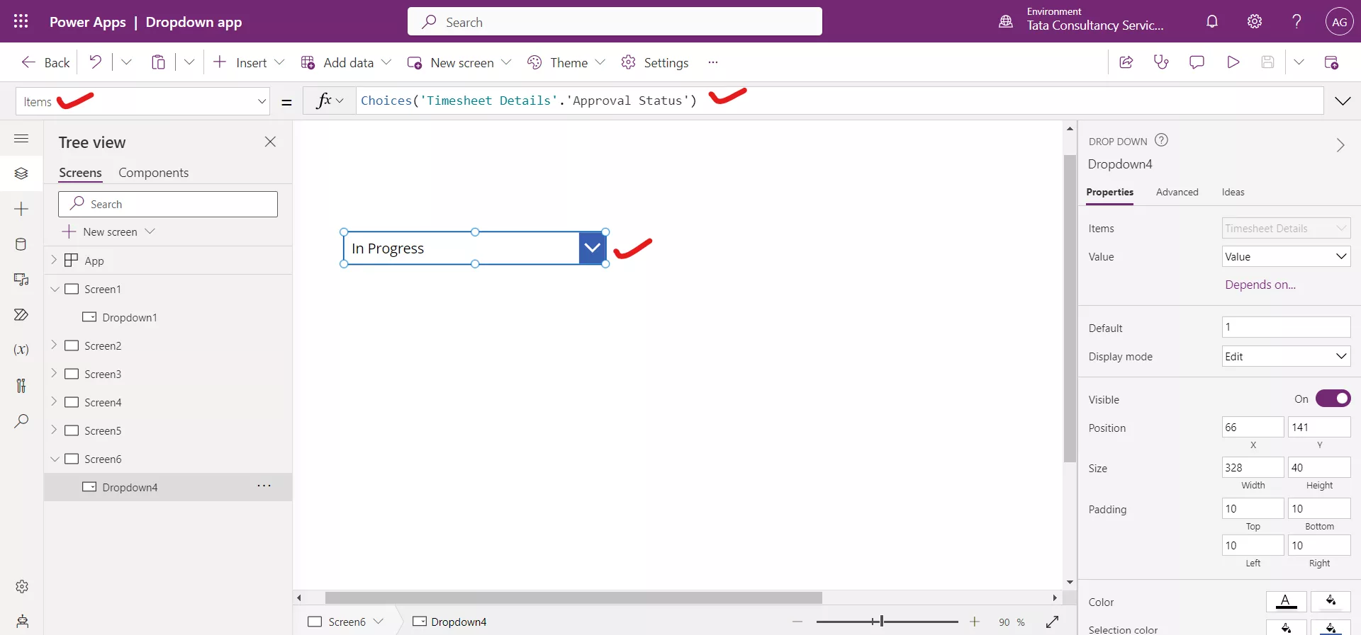 Dropdown control in Canvas Power Apps Dropdown control in Canvas Power Apps