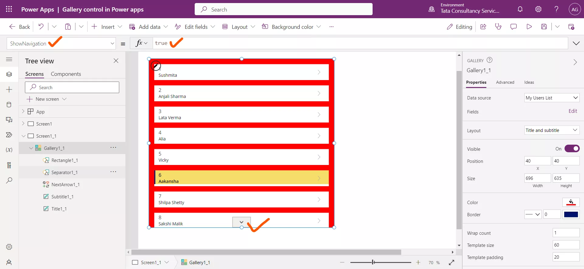 Gallery control in Power Apps Gallery control in Power Apps