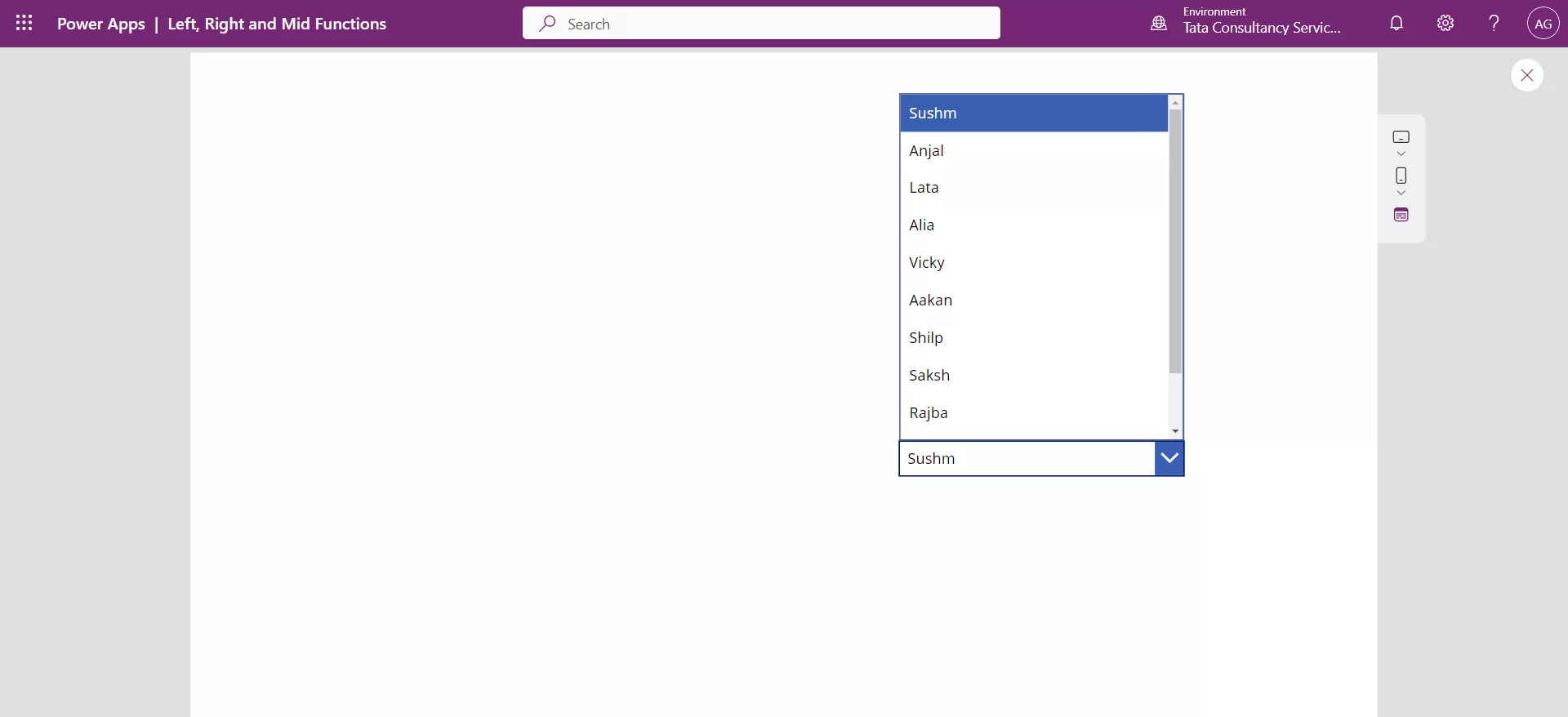 Left Mid and Right function in Canvas Power Apps Left Mid and Right function in Canvas Power Apps