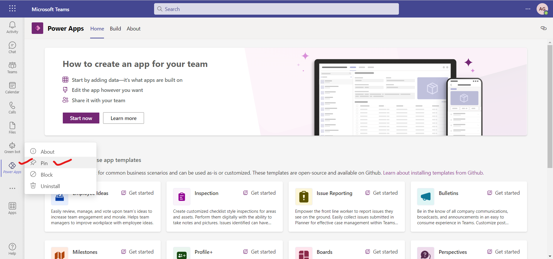 Power Apps in Teams Power Apps in Teams