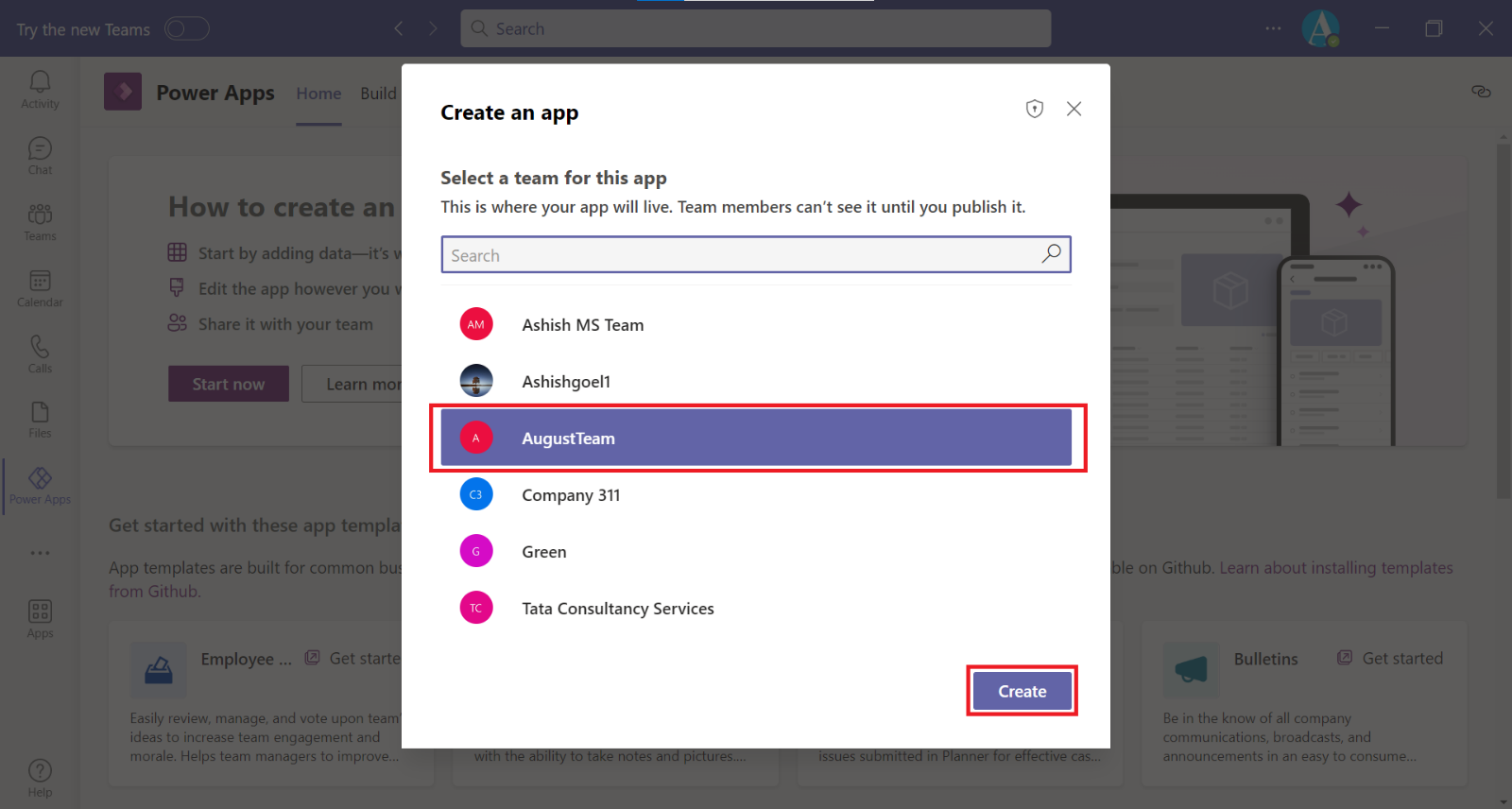 Power Apps in Teams Power Apps in Teams