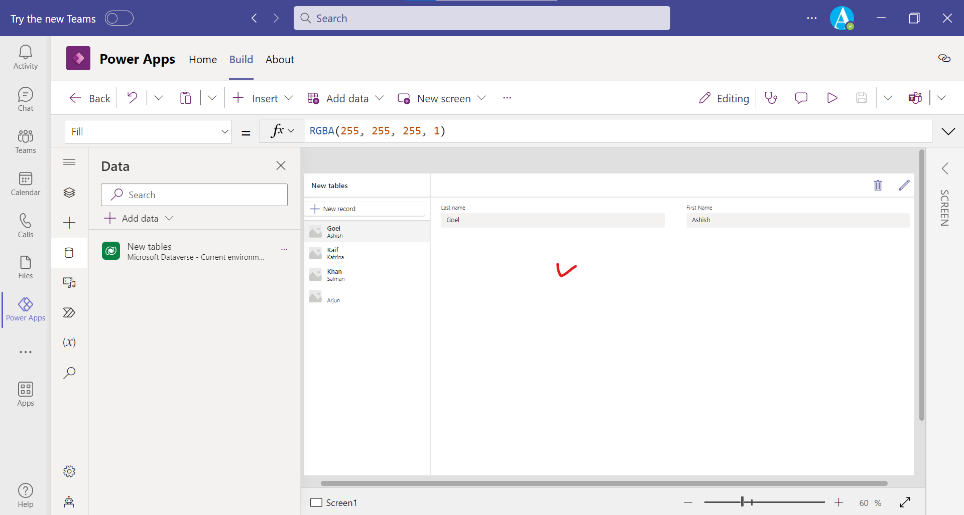 Power Apps in Teams Power Apps in Teams