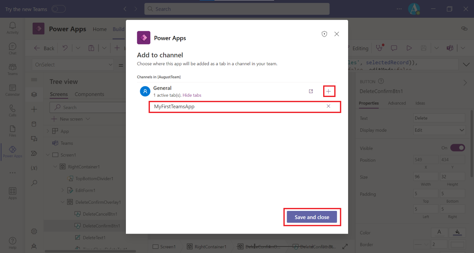 Power Apps in Teams Power Apps in Teams