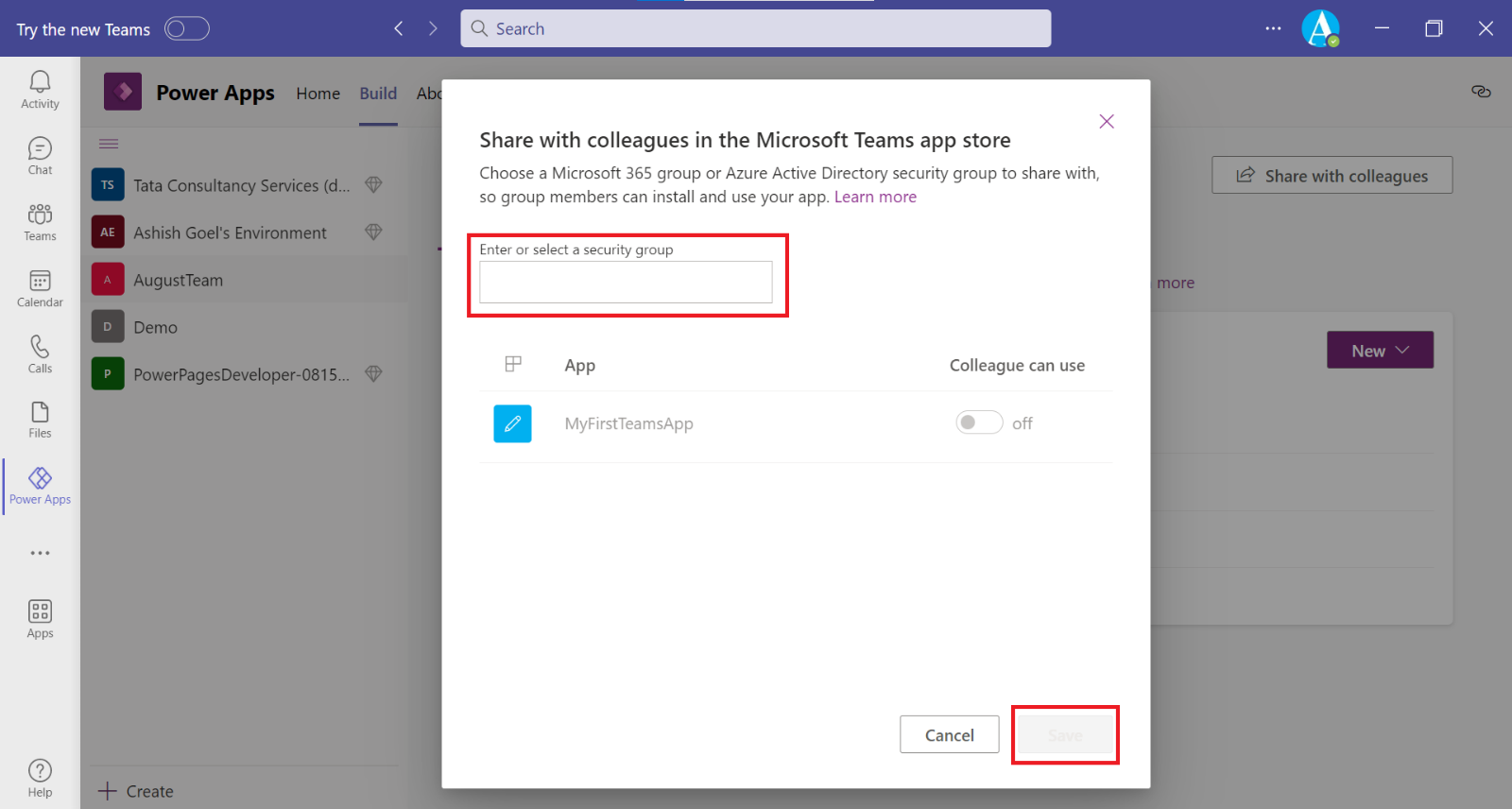 Power Apps in Teams Power Apps in Teams