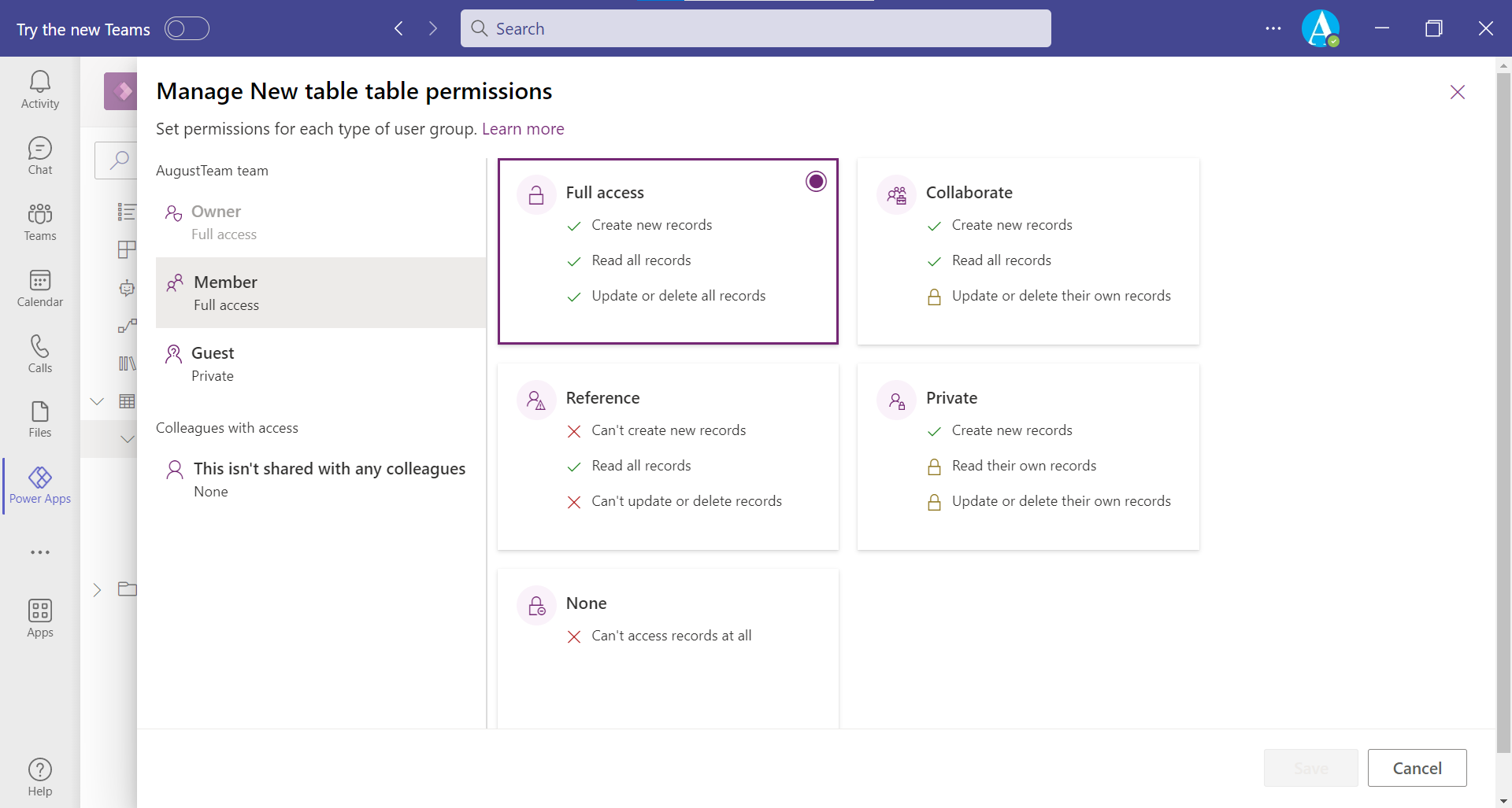 Power Apps in Teams Power Apps in Teams