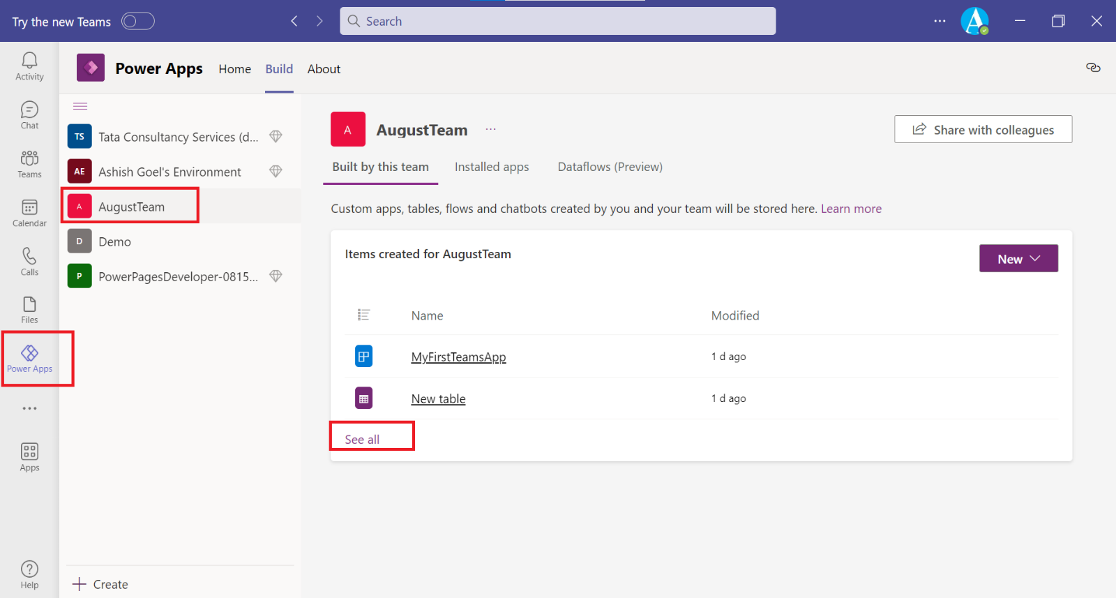 Power Apps in Teams Power Apps in Teams