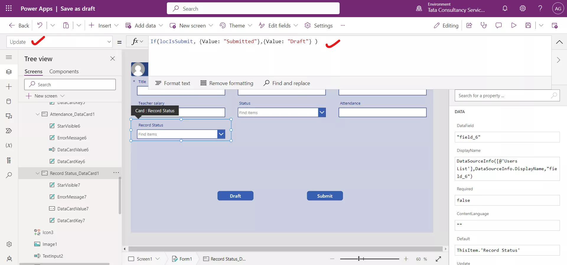 Save as Draft in Canvas Power Apps Save as Draft in Canvas Power Apps