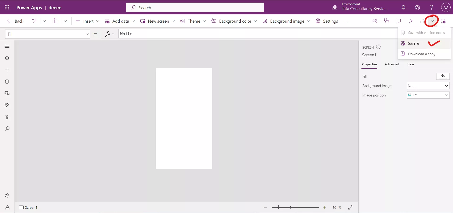 Save the app with Version notes Save the app with Version notes
