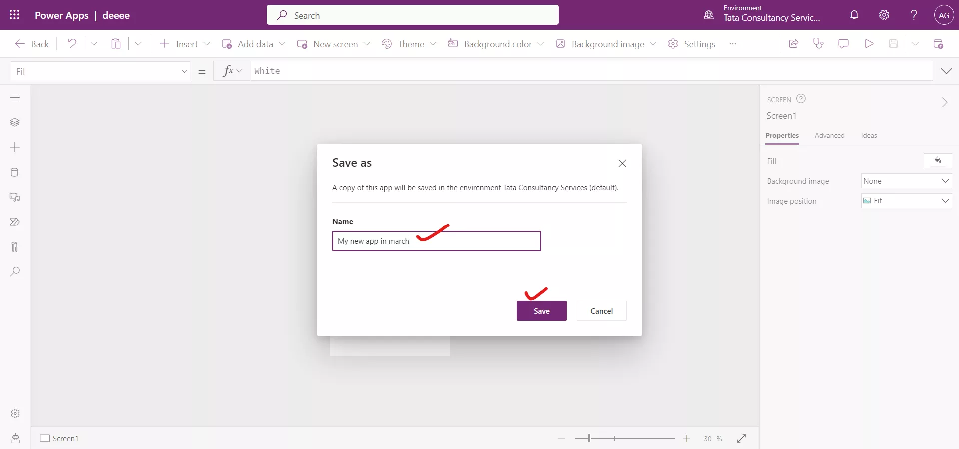 Save the app with Version notes Save the app with Version notes