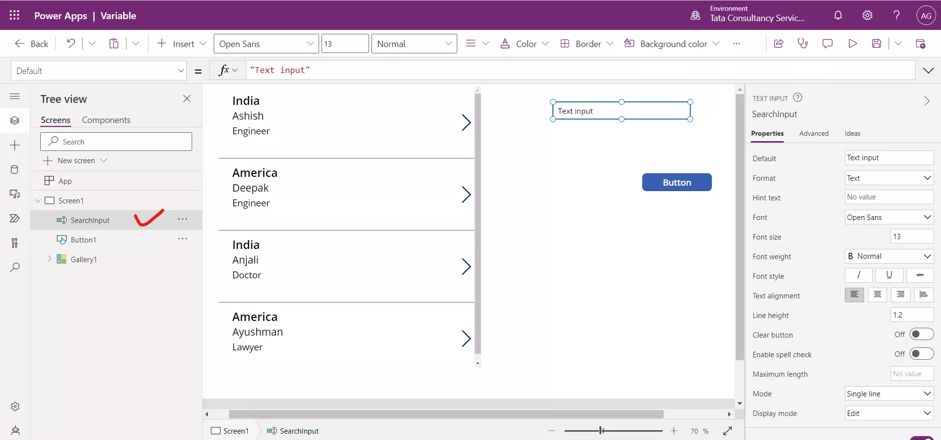 Search function in Power Apps Search function in Power Apps