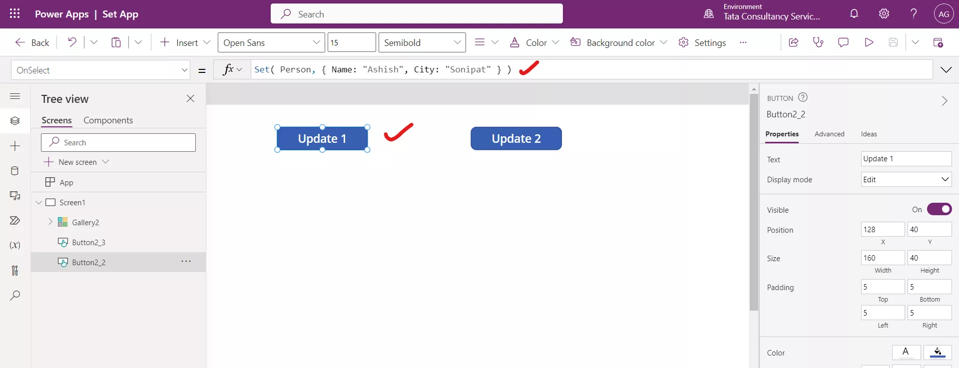 Set function in Power Apps Set function in Power Apps