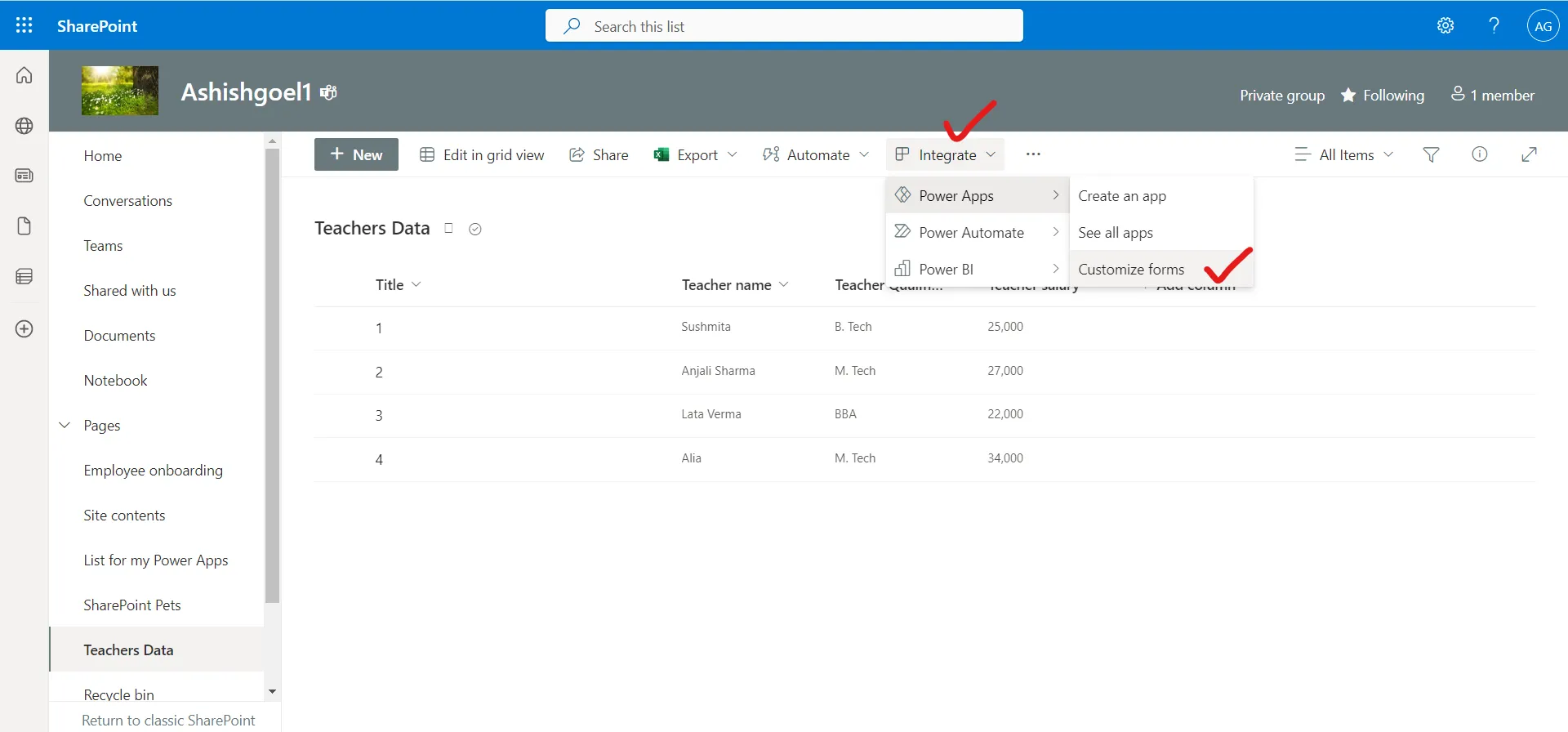 SharePoint List Form SharePoint List Form