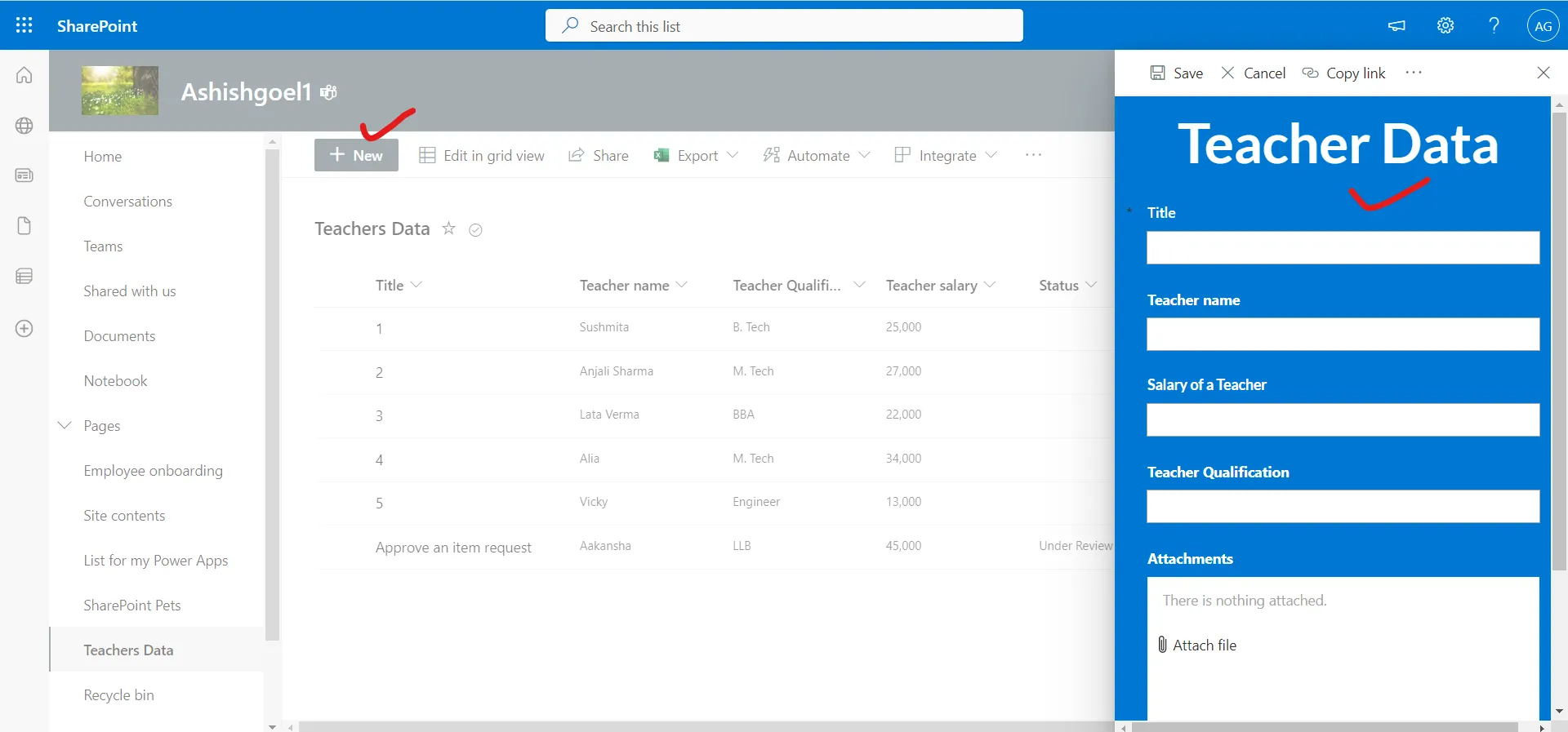 SharePoint List Form SharePoint List Form