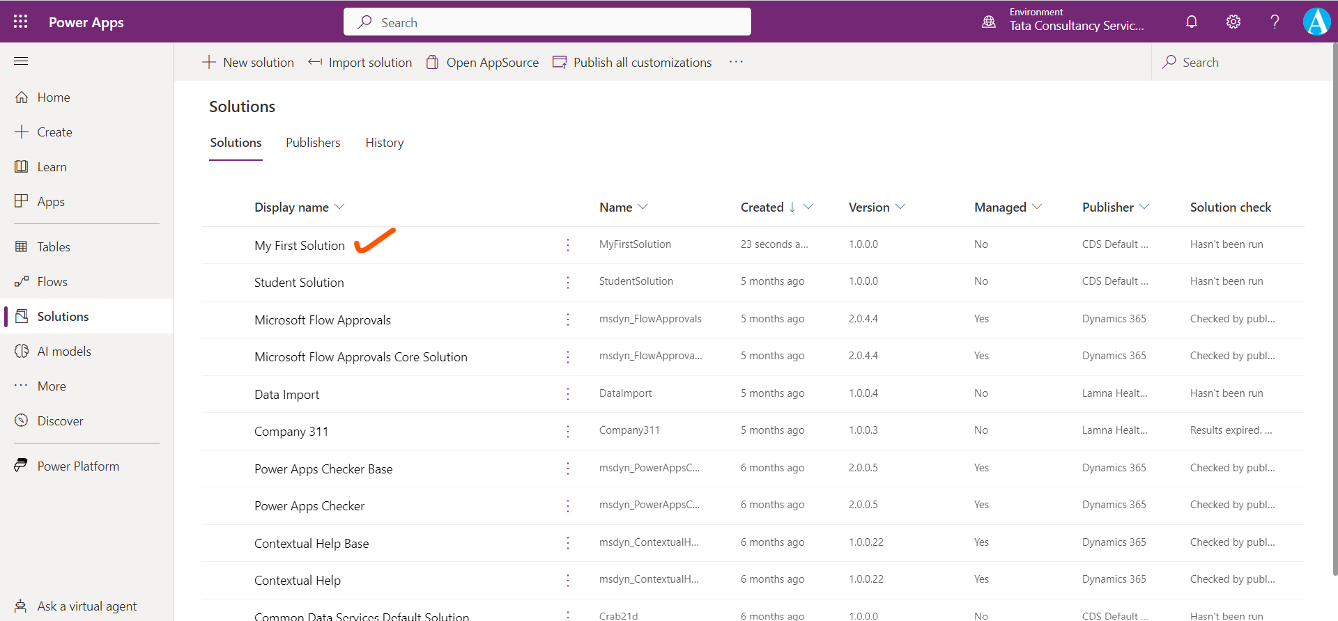 Solutions in Power Platform Solutions in Power Platform