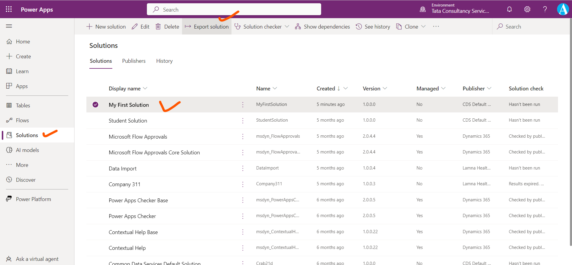 Solutions in Power Platform Solutions in Power Platform
