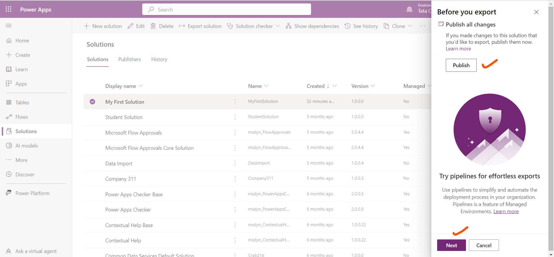 Solutions in Power Platform Solutions in Power Platform