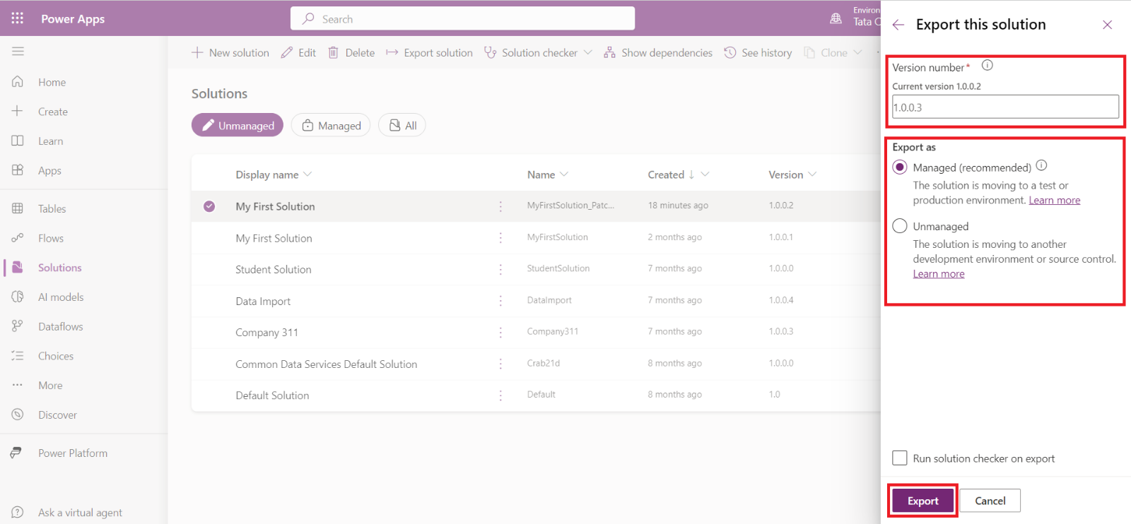 Solutions in Power Platform Solutions in Power Platform