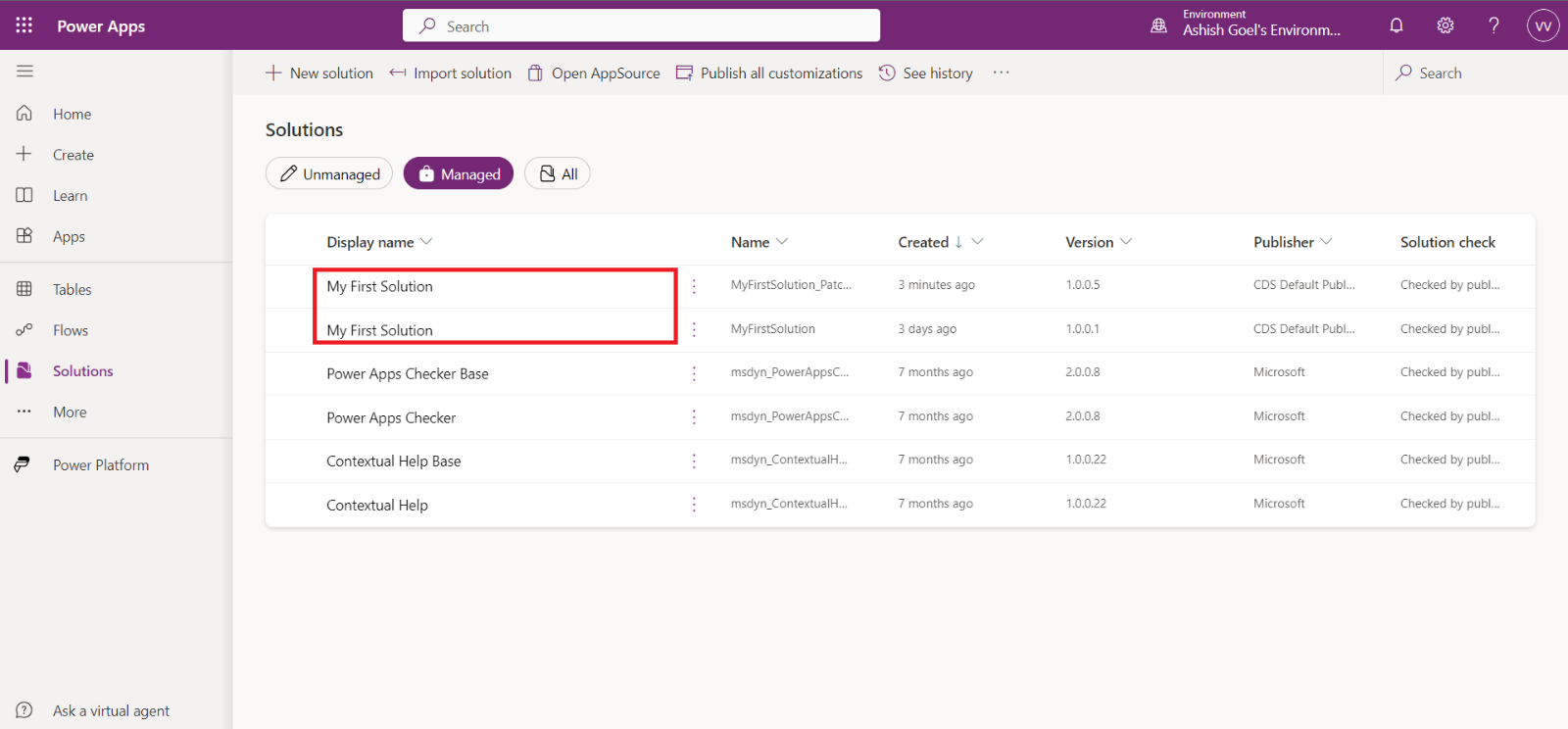Solutions in Power Platform Solutions in Power Platform