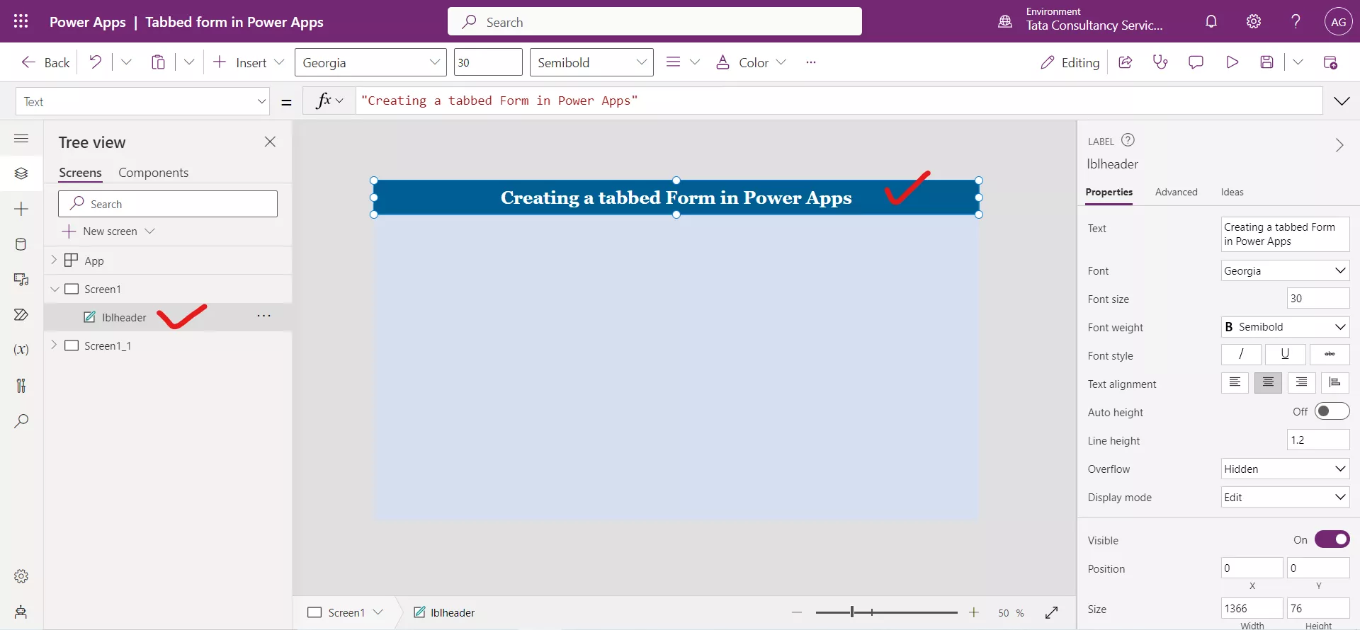 Tabbed Form in Power Apps Tabbed Form in Power Apps