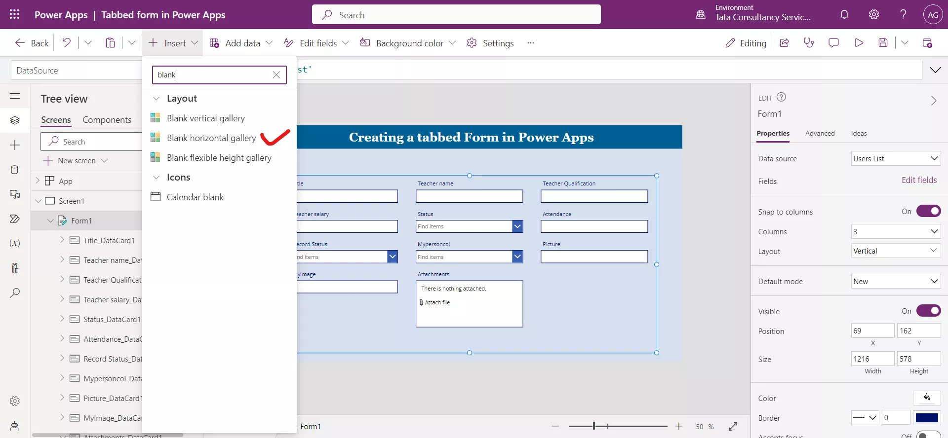 Tabbed Form in Power Apps Tabbed Form in Power Apps