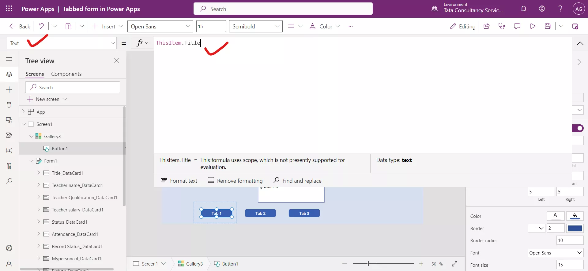 Tabbed Form in Power Apps Tabbed Form in Power Apps
