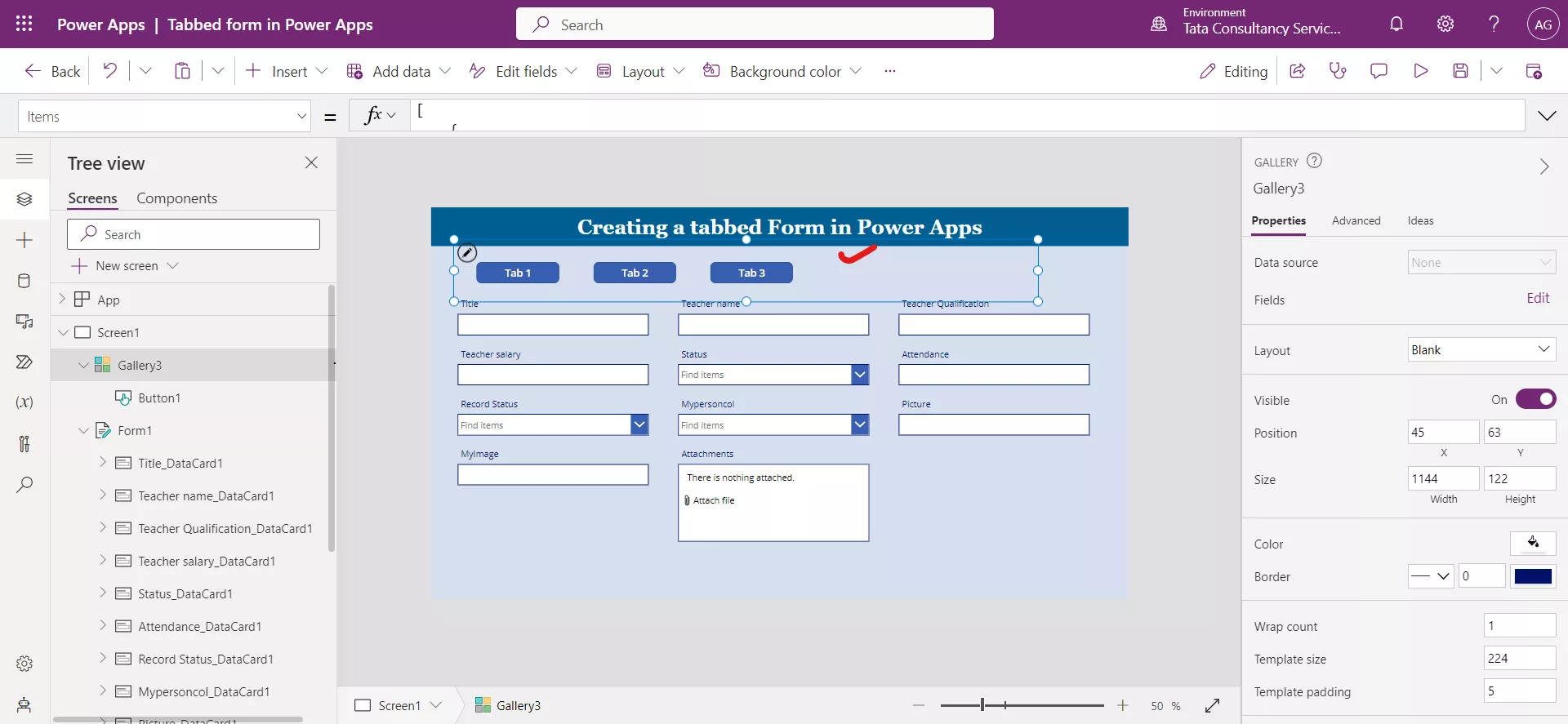 Tabbed Form in Power Apps Tabbed Form in Power Apps