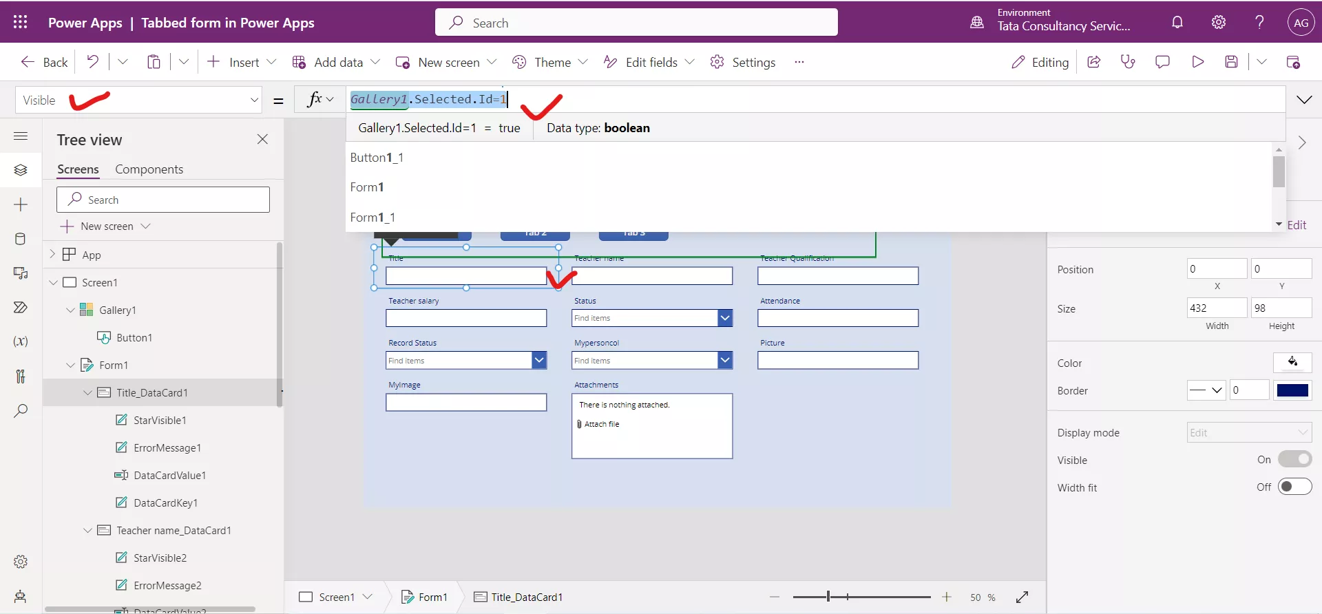 Tabbed Form in Power Apps Tabbed Form in Power Apps