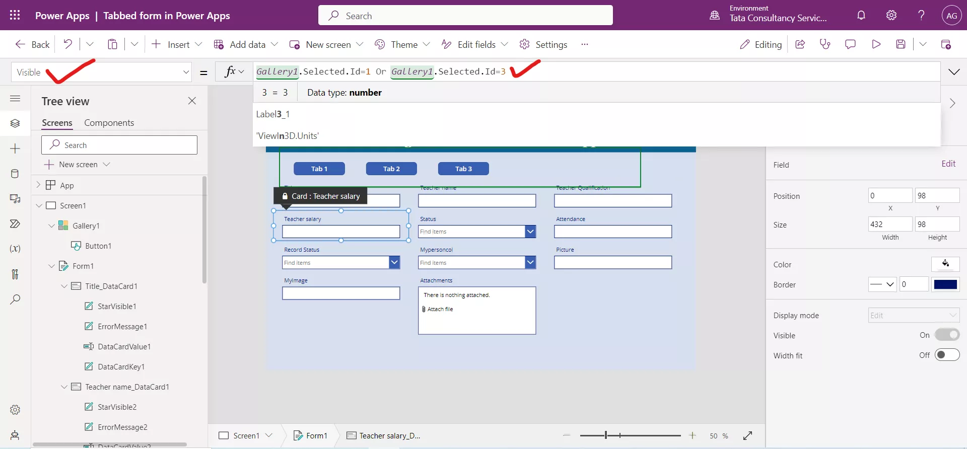 Tabbed Form in Power Apps Tabbed Form in Power Apps