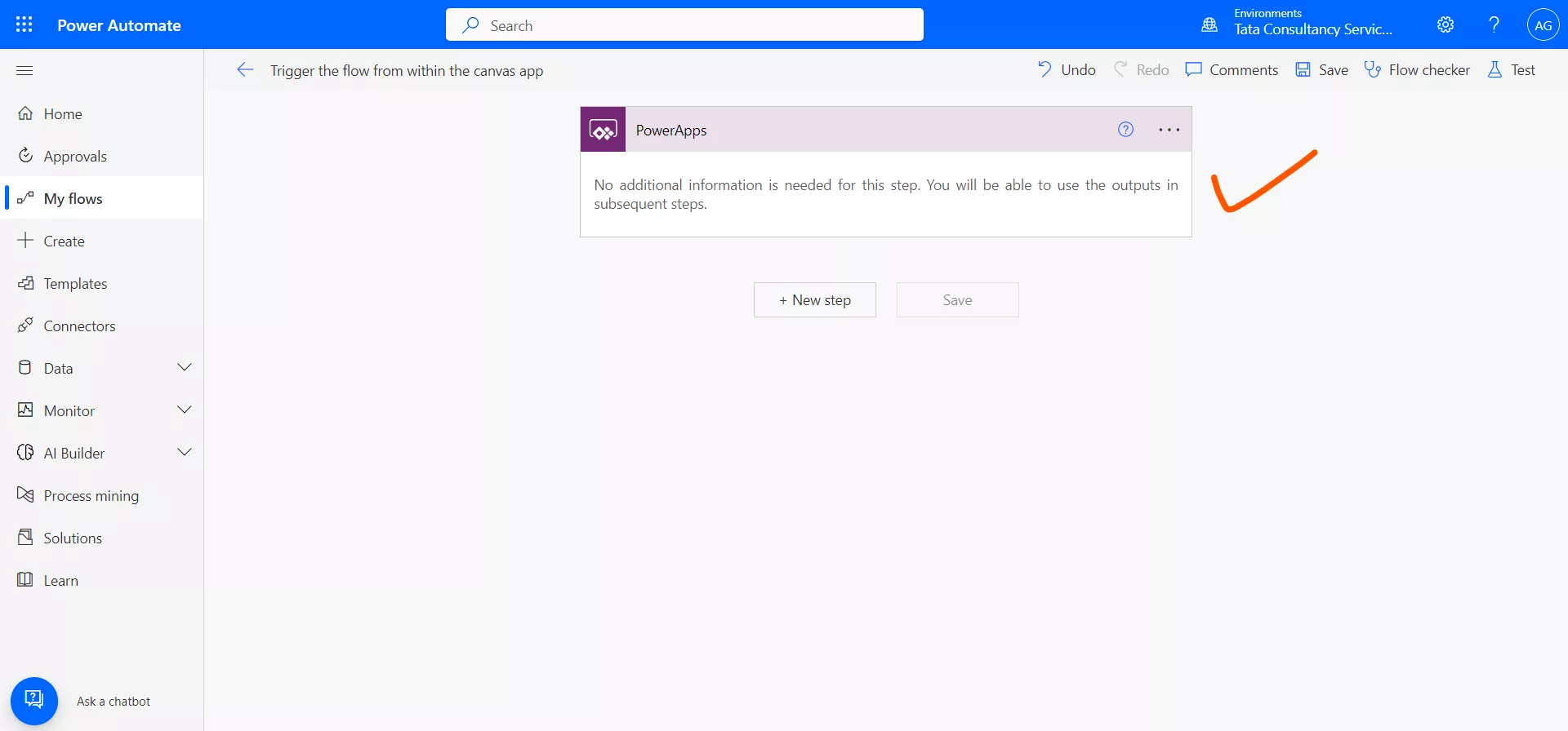 Trigger the flow from Power Apps Trigger the flow from Power Apps