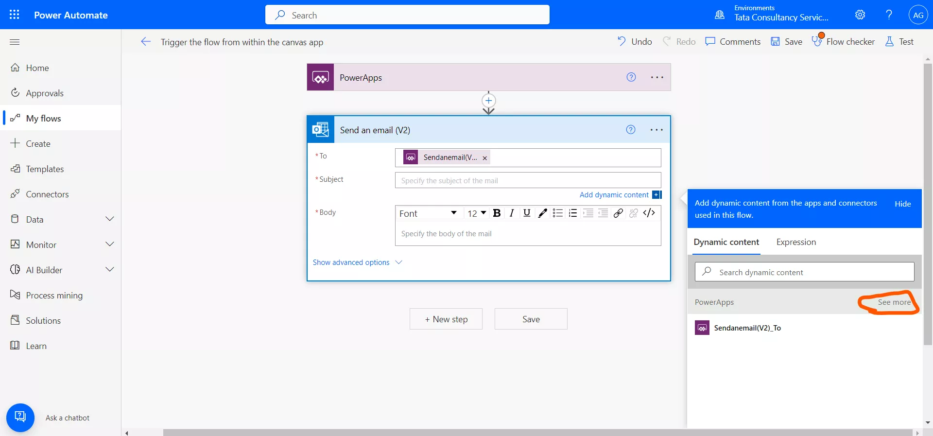 Trigger the flow from Power Apps Trigger the flow from Power Apps