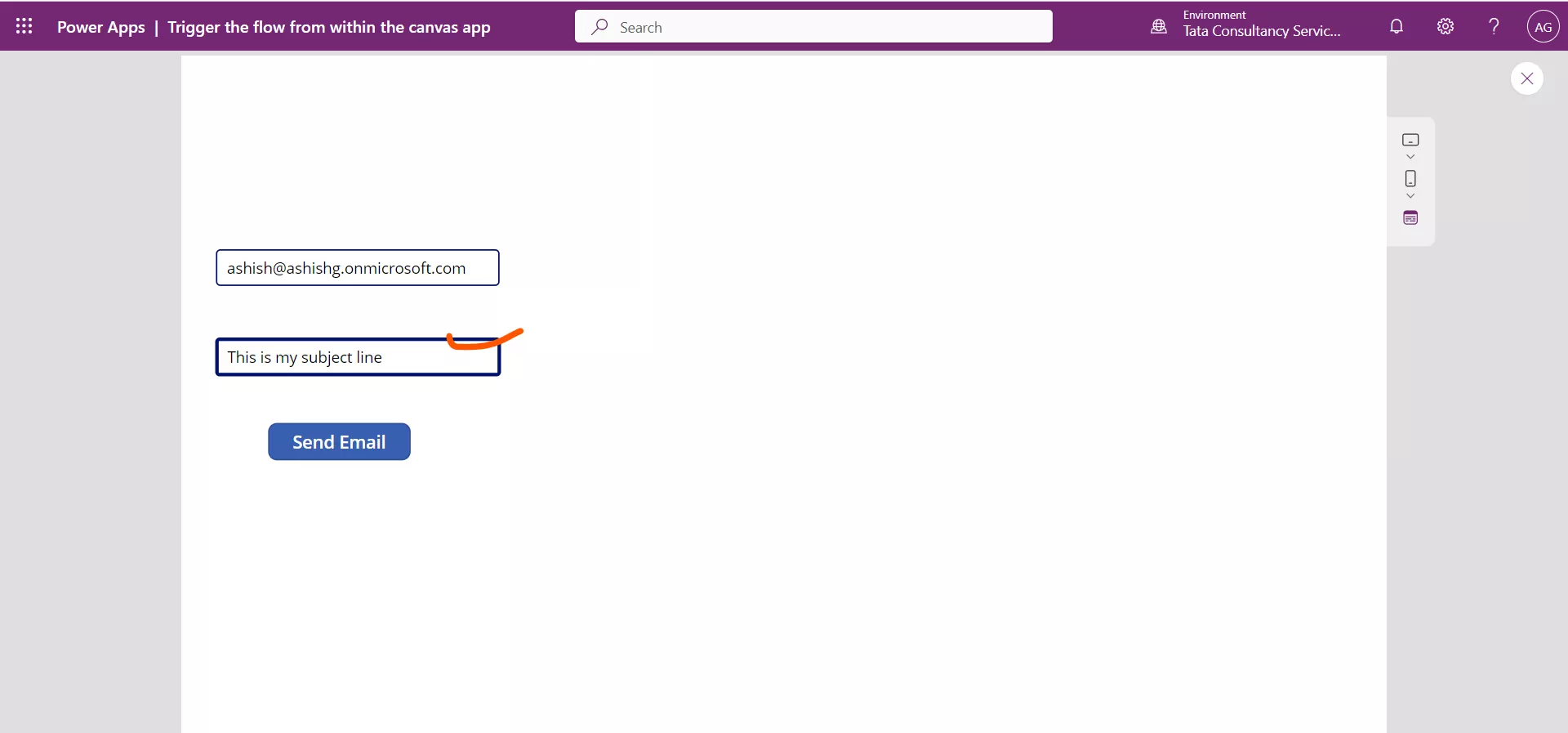Trigger the flow from Power Apps Trigger the flow from Power Apps
