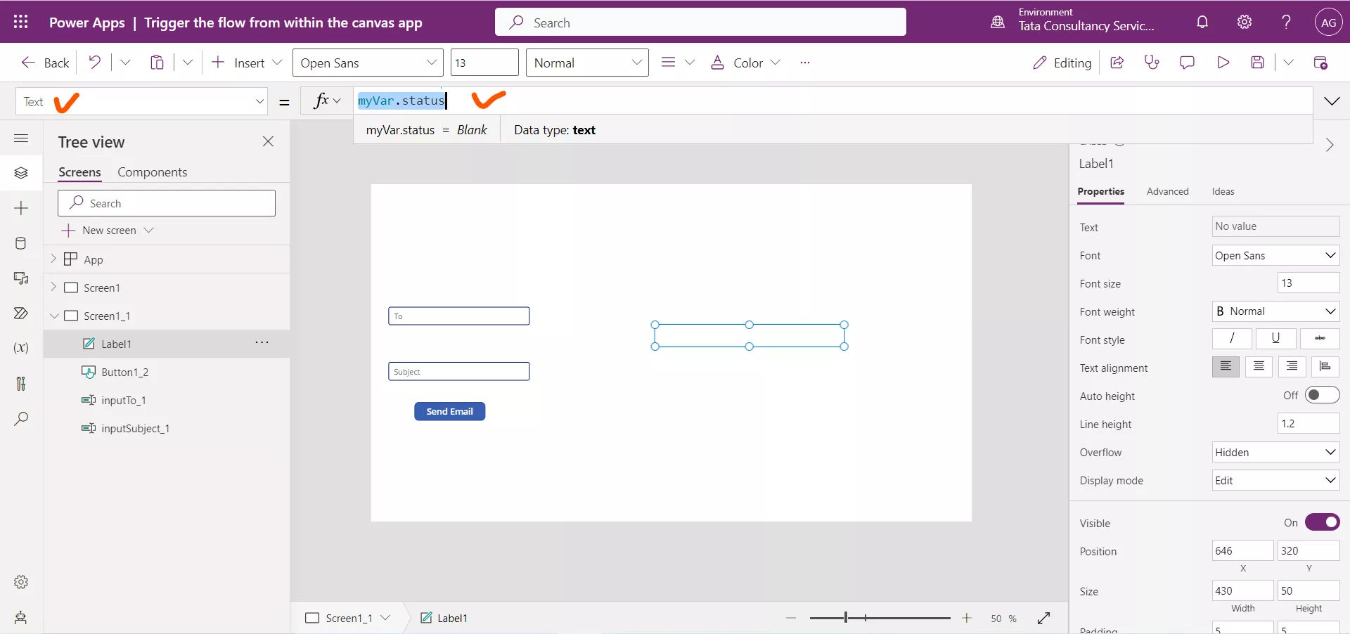 Trigger the flow from Power Apps Trigger the flow from Power Apps