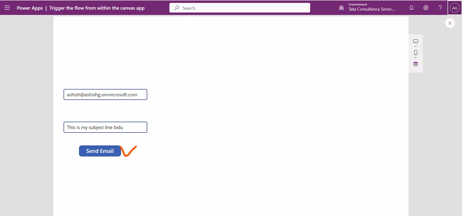 Trigger the flow from Power Apps Trigger the flow from Power Apps