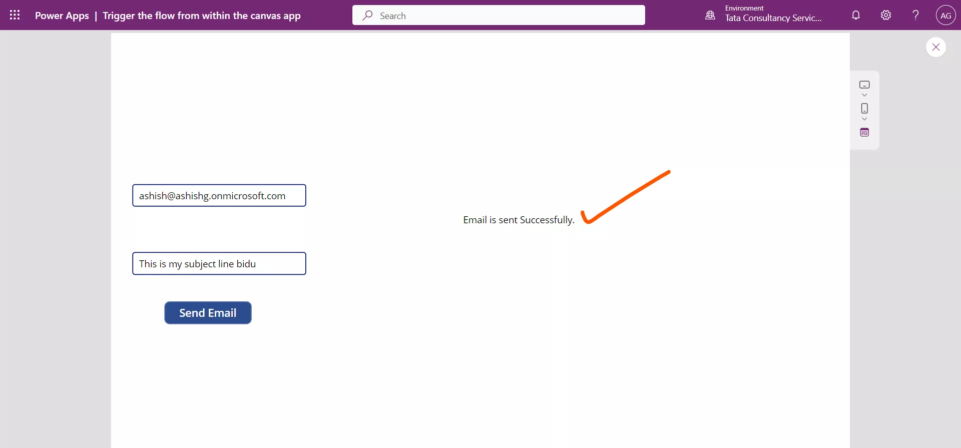 Trigger the flow from Power Apps Trigger the flow from Power Apps