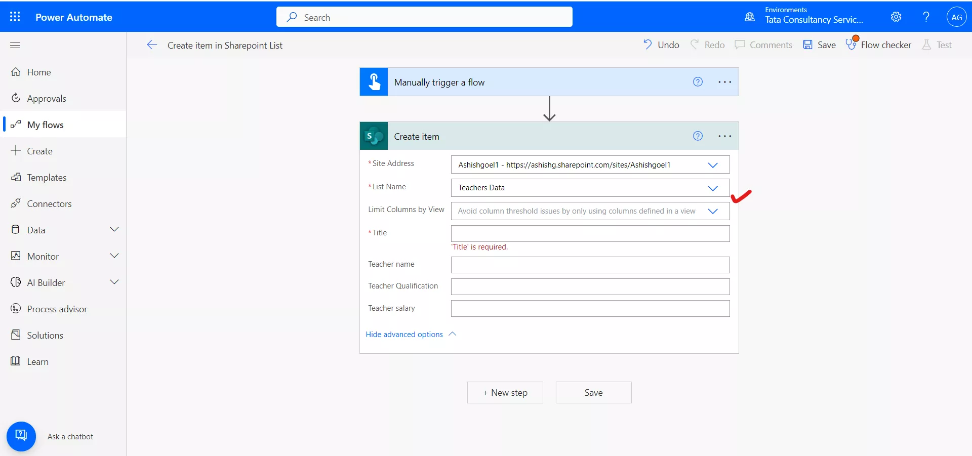 Create item in Sharepoint list using Power Automate Create item in Sharepoint list using Power Automate