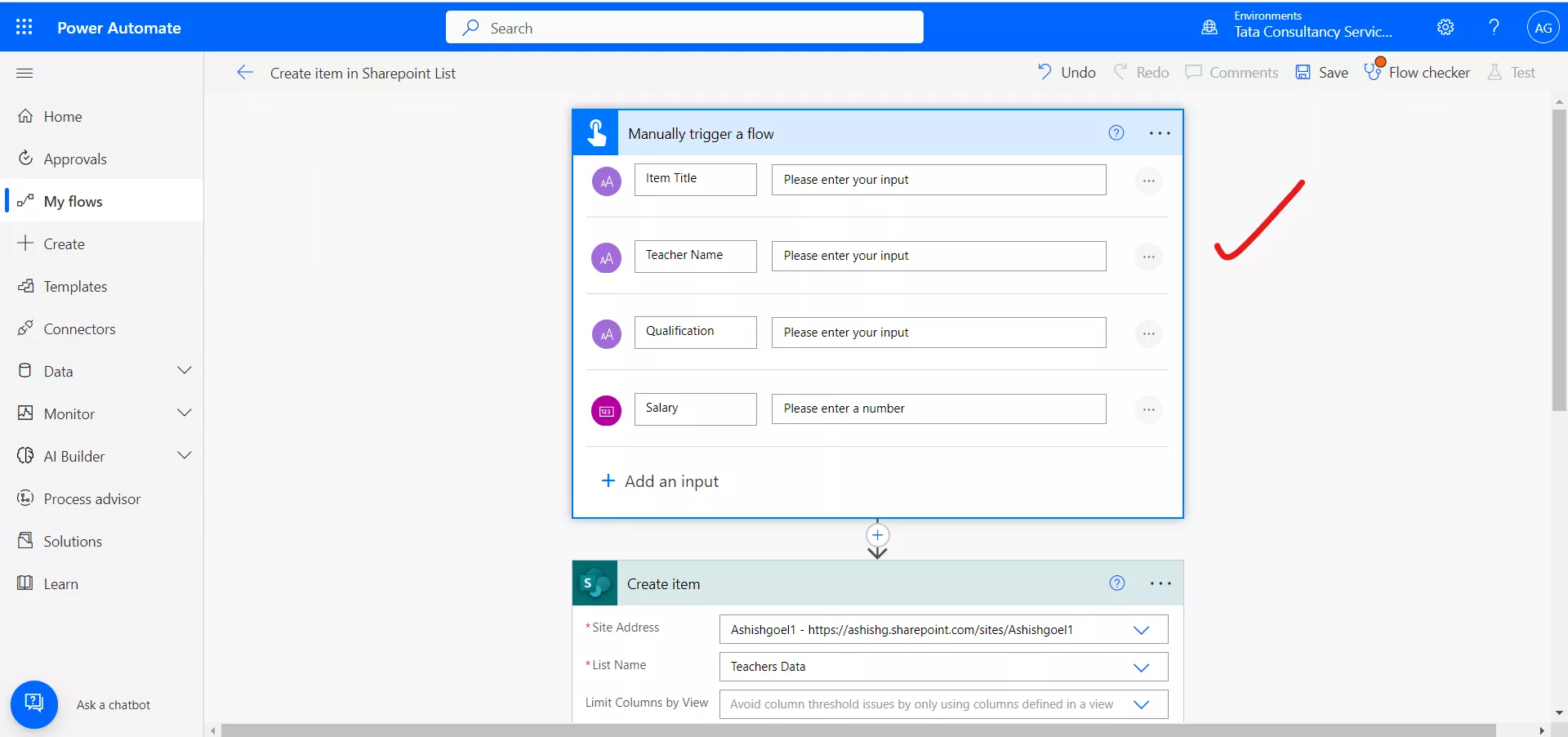Create item in Sharepoint list using Power Automate Create item in Sharepoint list using Power Automate