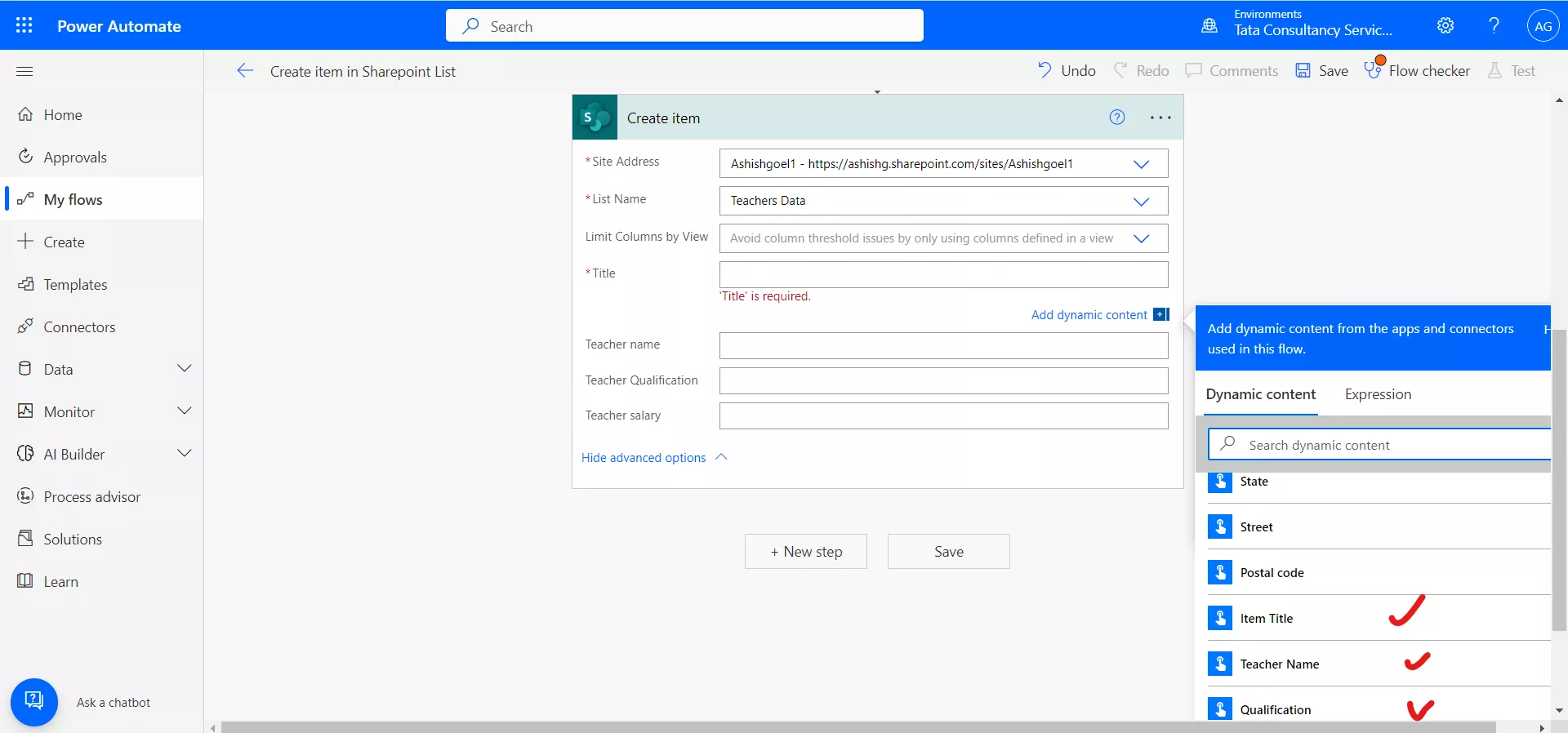 Create item in Sharepoint list using Power Automate Create item in Sharepoint list using Power Automate