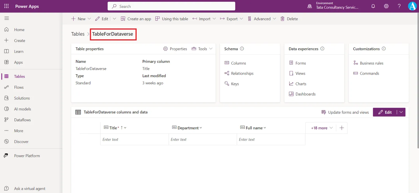 Create rows in Dataverse table using the excel data Create rows in Dataverse table using the excel data