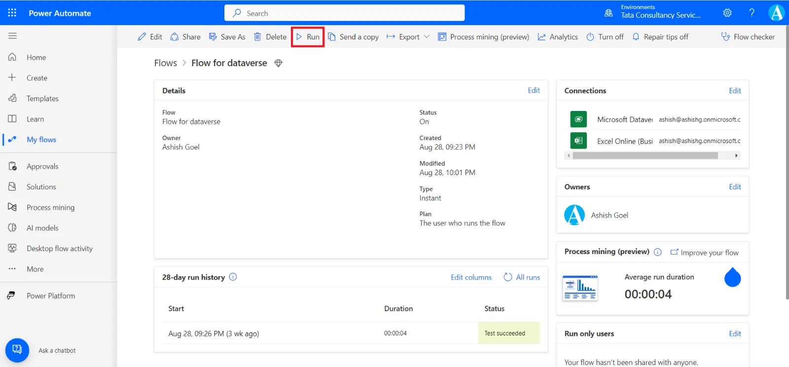 Create rows in Dataverse table using the excel data Create rows in Dataverse table using the excel data