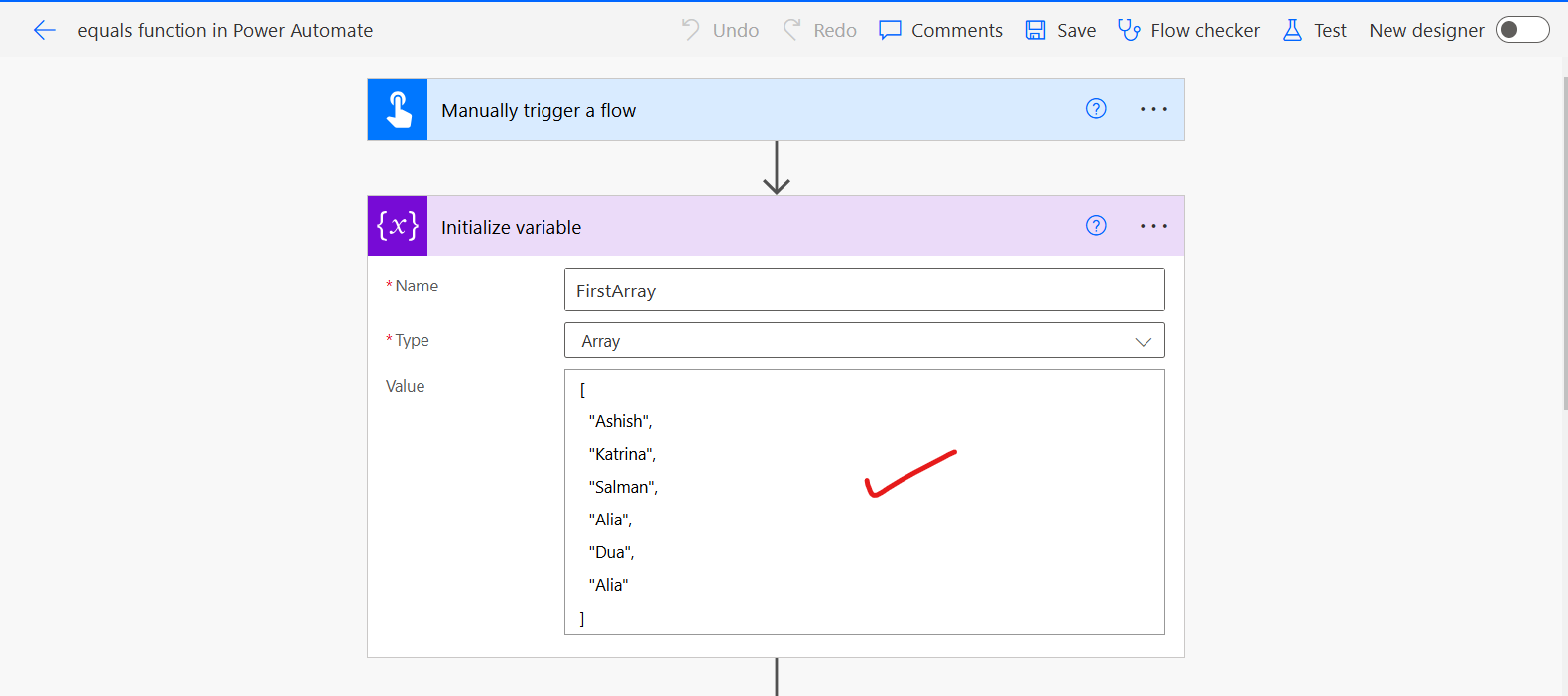 equals function in Power Automate equals function in Power Automate
