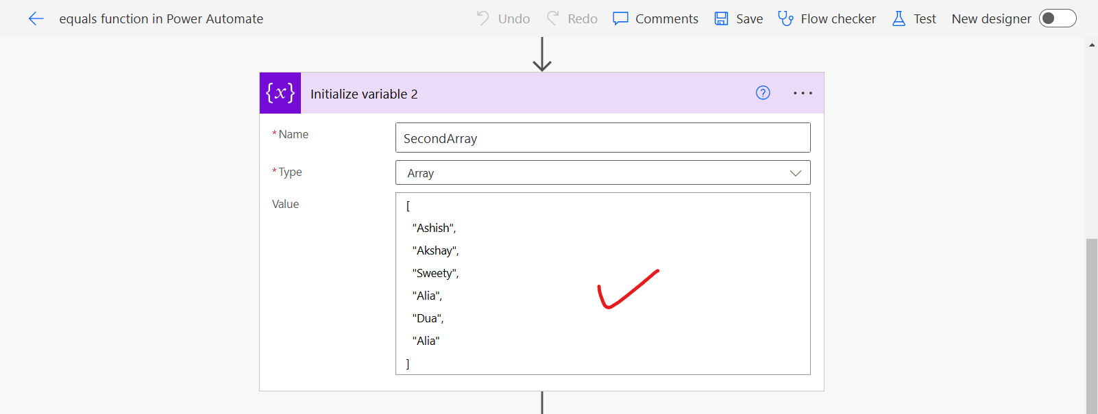 equals function in Power Automate equals function in Power Automate
