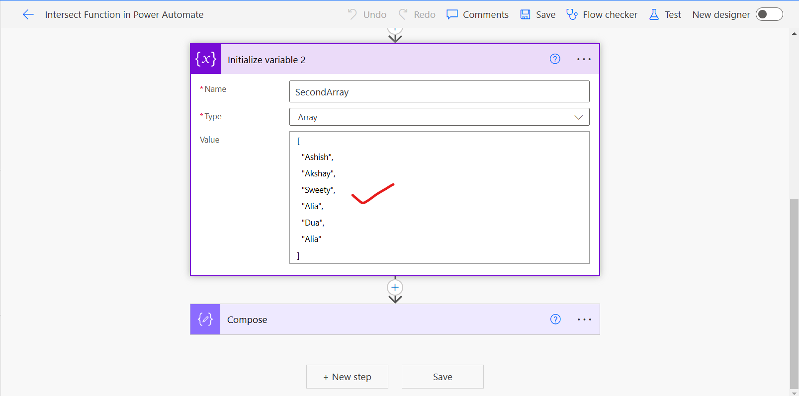 intersection function in Power Automate intersection function in Power Automate