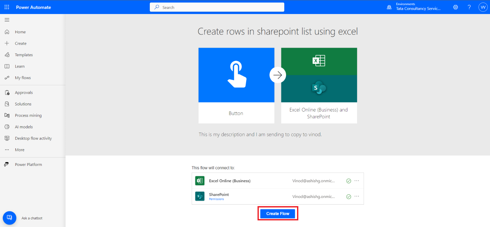 Share the Power Automate flows